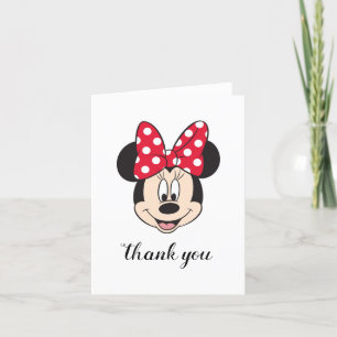Minnie Mouse Thank You Gender Reveal Baby Shower Card