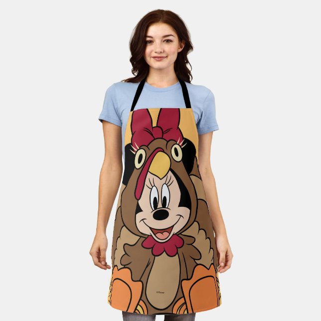 Minnie Mouse Thanksgiving Turkey Apron (Worn)
