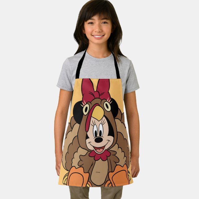 Minnie Mouse Thanksgiving Turkey Apron (Insitu)