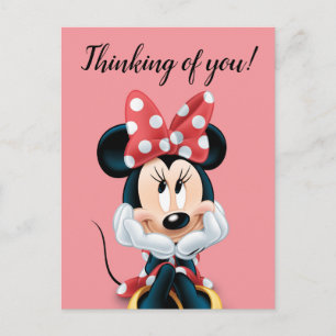 Minnie Mouse Thoughtful Postcard