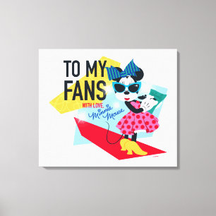Minnie Mouse   To My Fans With Love Canvas Print