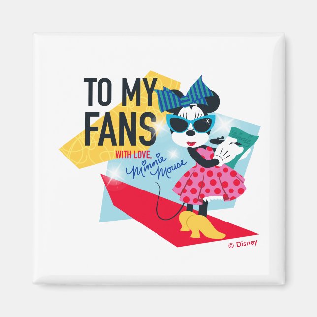 Minnie Mouse | To My Fans With Love Magnet (Front)