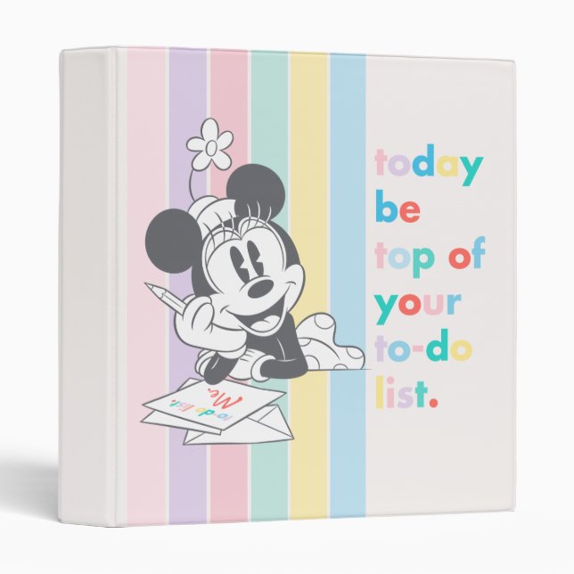 Minnie Mouse | Today Be Top of Your To-Do List Binder (Front/Spine)