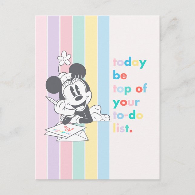 Minnie Mouse | Today Be Top of Your To-Do List Postcard (Front)