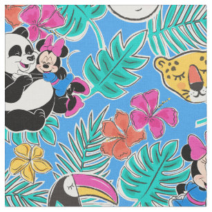 Minnie Mouse   Tropical Summer Pattern Fabric