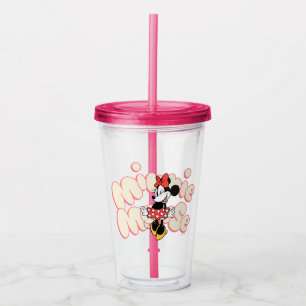 Minnie Mouse Twirl in Polka Dot Style Acrylic Tumbler