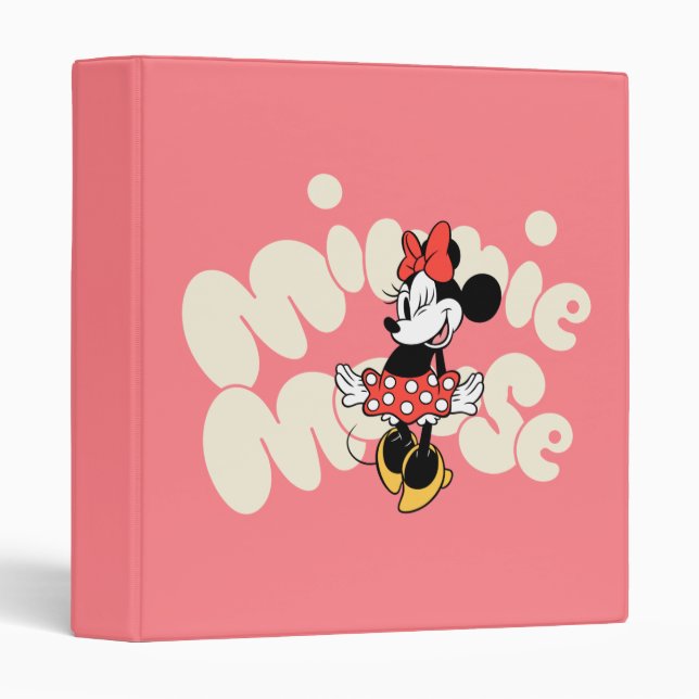 Minnie Mouse Twirl in Polka Dot Style Binder (Front/Spine)