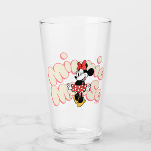 Minnie Mouse Twirl in Polka Dot Style Glass