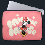 Minnie Mouse Twirl in Polka Dot Style Laptop Sleeve<br><div class="desc">Bright, bubbly, and full of classic Disney joy, this cheerful artwork features Minnie Mouse mid-twirl in her iconic polka dot dress, radiating confidence and charm. Set against a playful pink backdrop with bold, retro-inspired lettering, the design feels fun, energetic, and instantly lovable. Perfect for customizable Zazzle products like apparel, tote...</div>