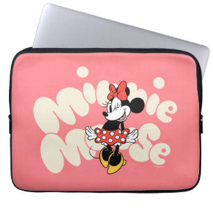 Minnie Mouse Twirl in Polka Dot Style Laptop Sleeve