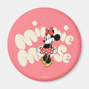 Minnie Mouse Twirl in Polka Dot Style Magnet