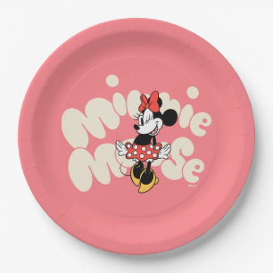 Minnie Mouse Twirl in Polka Dot Style Paper Plate