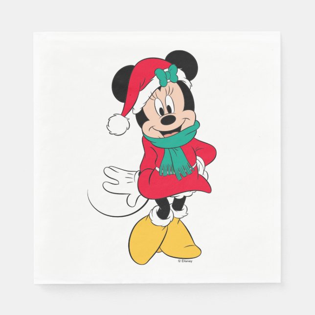 Minnie Mouse | Winter Outfit Napkin (Front)