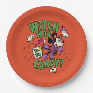 Minnie Mouse - Witch Way to the Candy Paper Plate