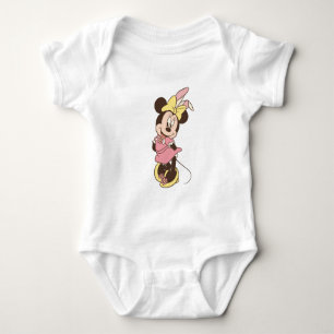 Minnie Mouse with Easter Bunny Ears Baby Bodysuit