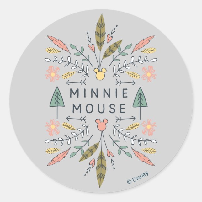 Minnie Mouse | Young Wanderers Club Classic Round Sticker (Front)