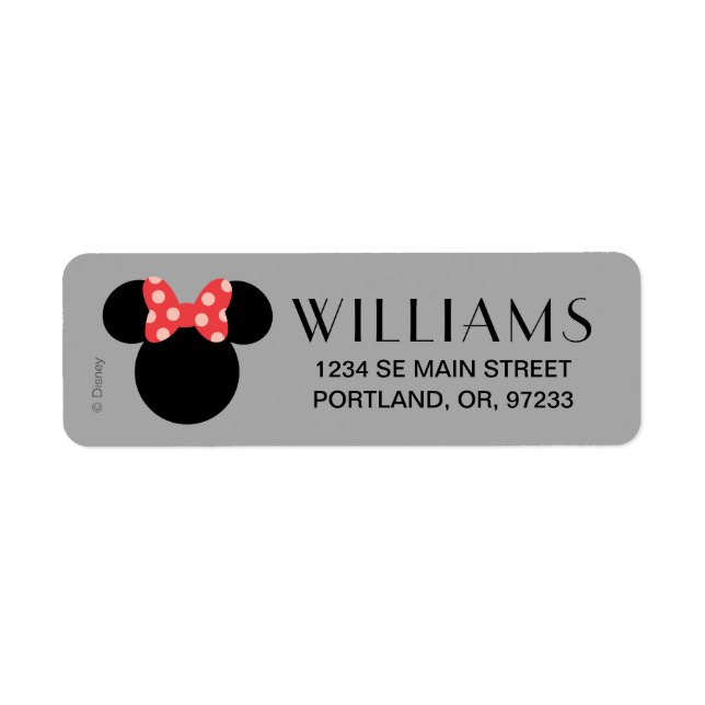 Minnie Polka Dot Head Silhouette | Monogram (Front)