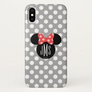 Minnie Polka Dot Head Silhouette   Monogram Case-Mate iPhone Case