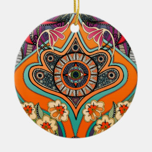 minnie purple ceramic ornament