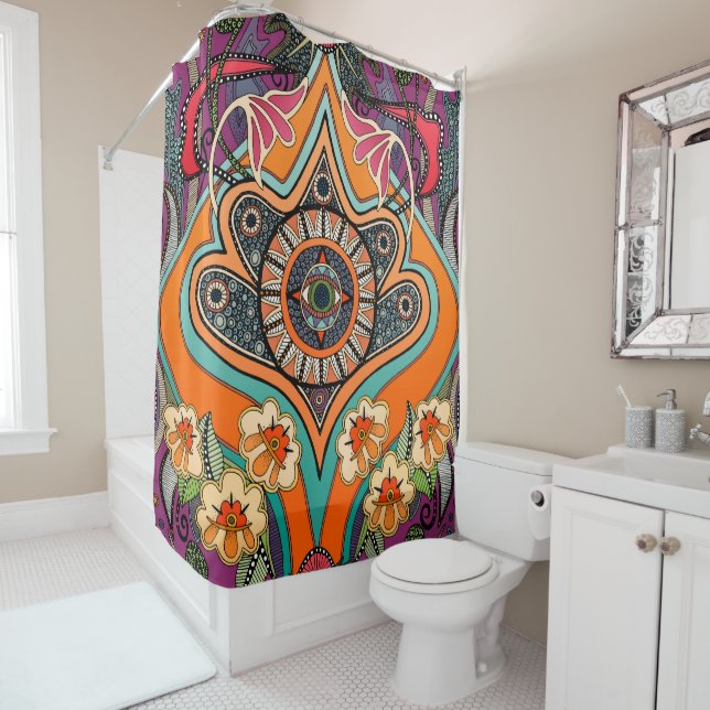 MINNIE purple Shower Curtain (In Situ)