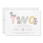 Minnie Souris Aquarelle 2e Invitation anniversaire