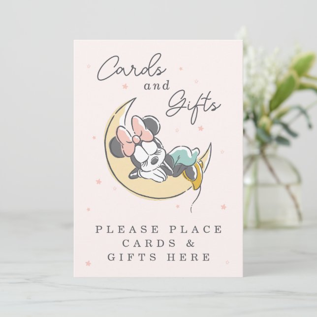 Minnie Souris au-dessus de la lune | Cartes et cad (Debout devant)