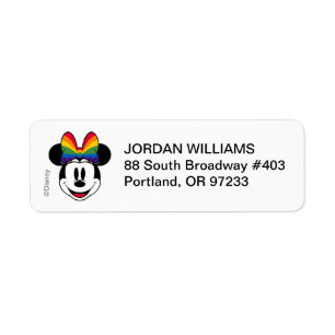 Minnie Souris Portant Rainbow Bow