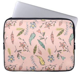 Minnie   Wildflower Pattern Laptop Sleeve