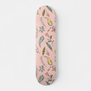 Minnie   Wildflower Pattern Skateboard