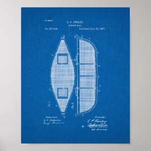 Minnow Boat Patent - Blueprint Poster