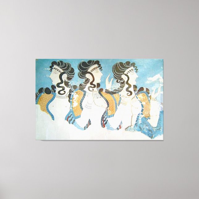 Minoan Civilization / 3 Women / Bronze Age / Canvas Print (Front)