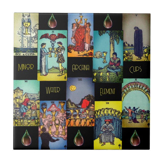 Minor Arcana Water Element Cups | Tile (Front)
