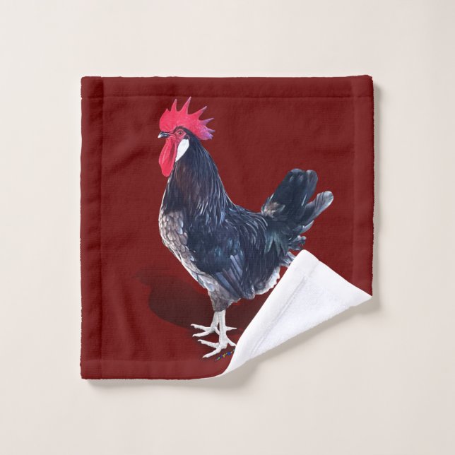 Minorca Rooster Bath Towel Set (Wash Cloth)