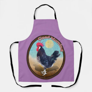 Minorca Rooster Good Morning Vintage Oval Apron
