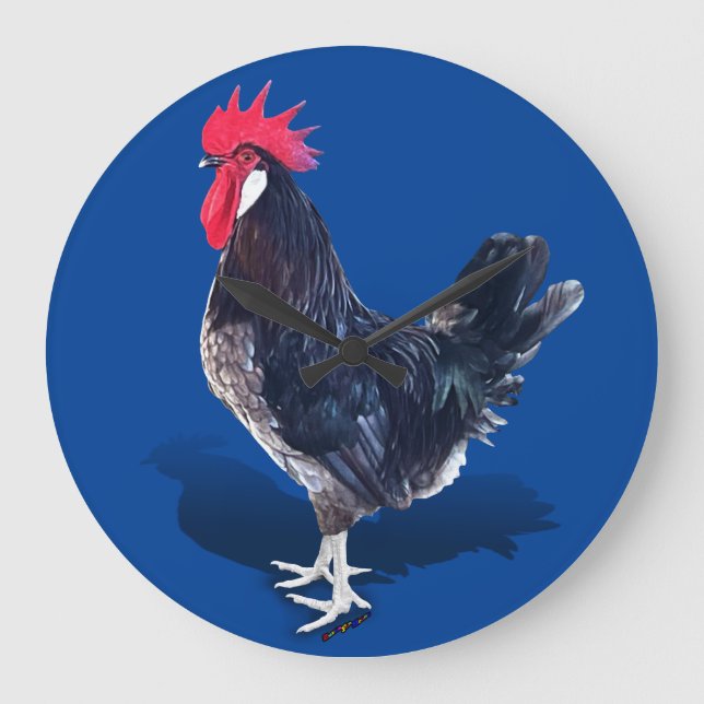 Minorca Rooster Large Clock (Front)