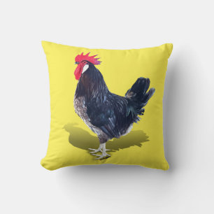 Minorca Rooster Throw Pillow