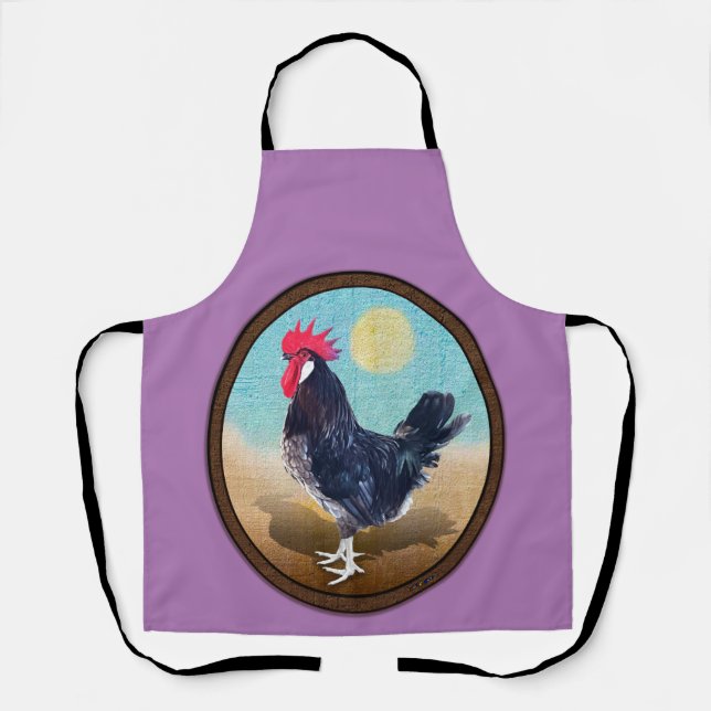 Minorca Rooster Vintage Oval  Apron (Front)
