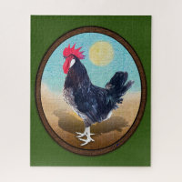 Minorca Rooster Vintage Oval 