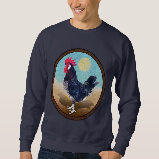 Minorca Rooster Vintage Oval Sweatshirt (Front)