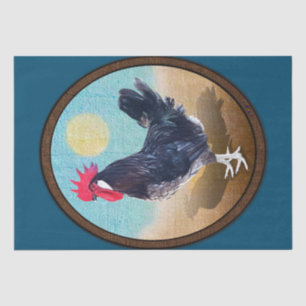 Minorca Rooster Vintage Oval  Tissue Paper