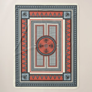 Minos' Hearth: Minoan Palace Sherpa Blanket