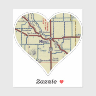 Minot ND Vintage Map