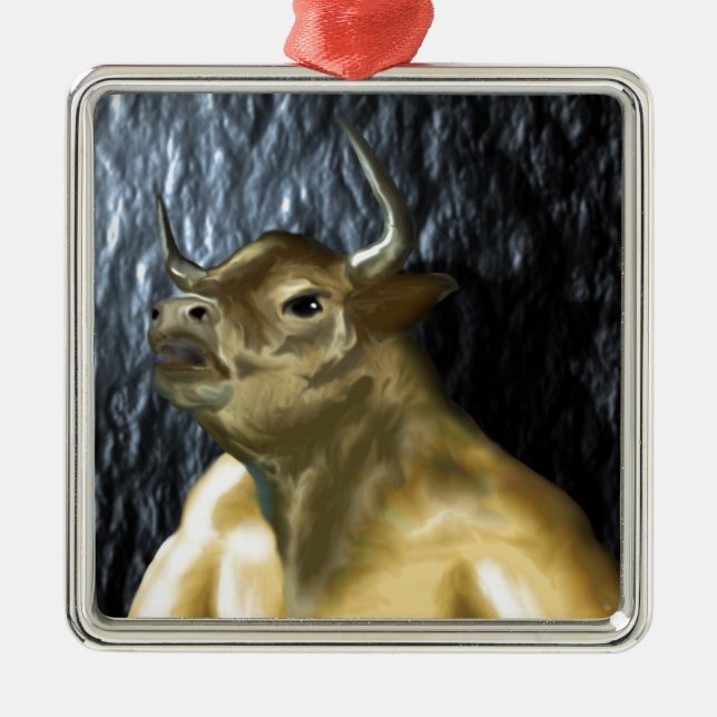 Minotaur Metal Ornament (Front)