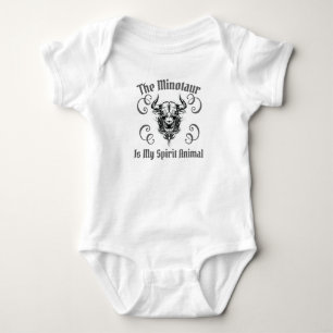 Minotaur My Spirit Animal Ancient Greek Mythology Baby Bodysuit