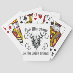 Minotaur My Spirit Animal Ancient Greek Mythology Playing Cards