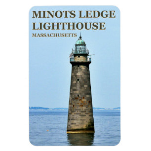 Minots Ledge Lighthouse, Massachusetts PhotoMagnet Magnet