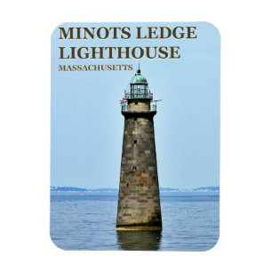 Minots Ledge Lighthouse, Massachusetts PhotoMagnet Magnet