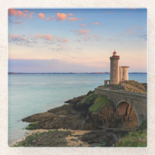 Minou Lighthouse in France Glass Coaster