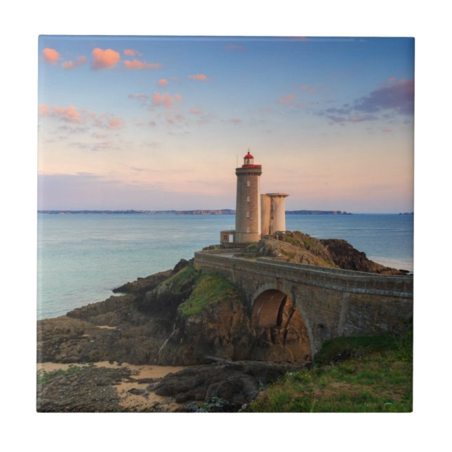 Minou Lighthouse in France Tile (Front)