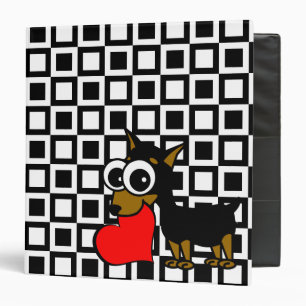 MinPin Has My Heart Binder Black and White